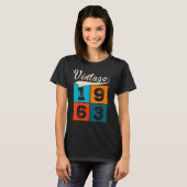59歳の女男性へ性オン誕生日ヴィンテージ196 Tシャツ (正面フル)