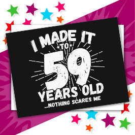 59歳の皮肉なミーム 面白い59歳の誕生日 ポストカード