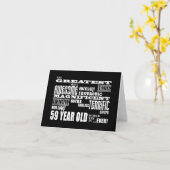 59歳の誕生もっとも偉大パーティー カード (黄色い花)