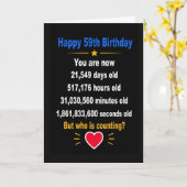 59歳の誕生日おめでとう!面白いマイルストーンギフト カード (黄色い花)
