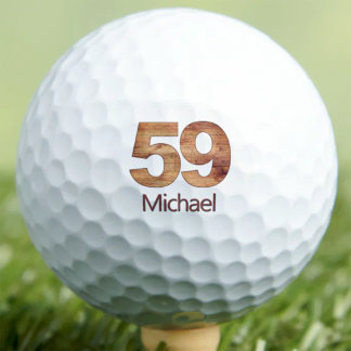59歳の誕生日プレゼント 専用名入れ木製59 ゴルフボール