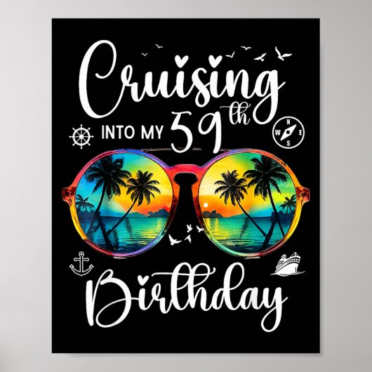 59歳の誕生日旅行バケーションクルーズ ポスター (正面)
