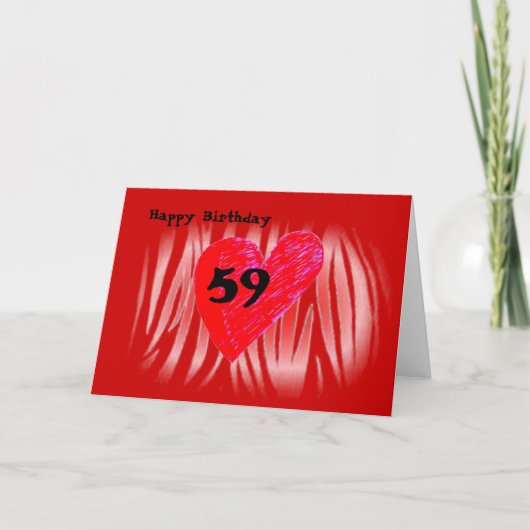 59歳の誕生日 カード (正面)