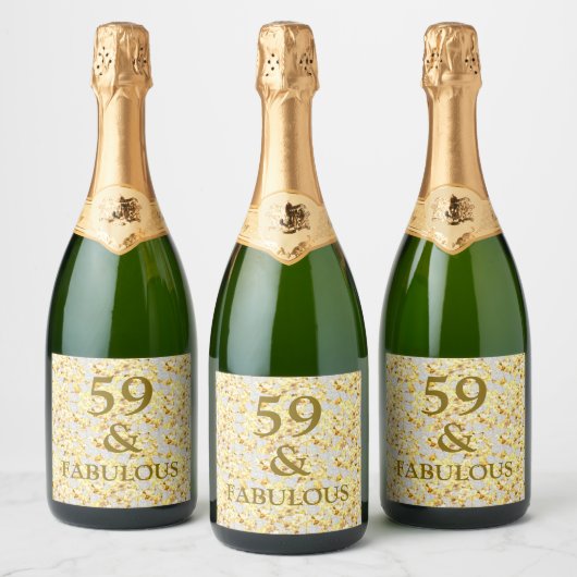 59歳の誕生日 スパークリングワインラベル (ボトル)