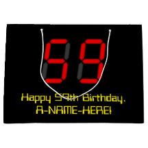 59歳の誕生日：赤い電卓風デザインの「59」+名前