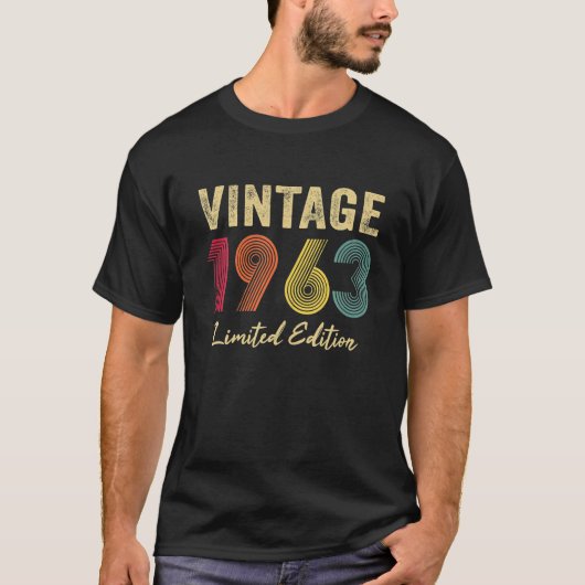 59歳ギフトヴィンテージ1963限定版 Tシャツ (正面)