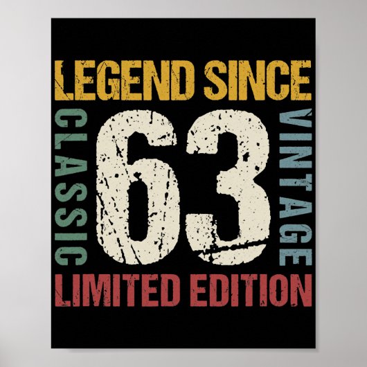 59歳ヴィンテージ1963年59誕生日 ポスター (正面)