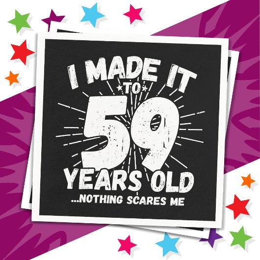 59歳皮肉ミームおもしろい59誕生日 スタンダードカクテルナプキン