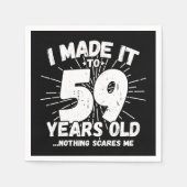 59歳皮肉ミームおもしろい59誕生日 スタンダードカクテルナプキン (正面)