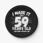 59歳皮肉ミームおもしろい59誕生日 ペーパープレート (正面)