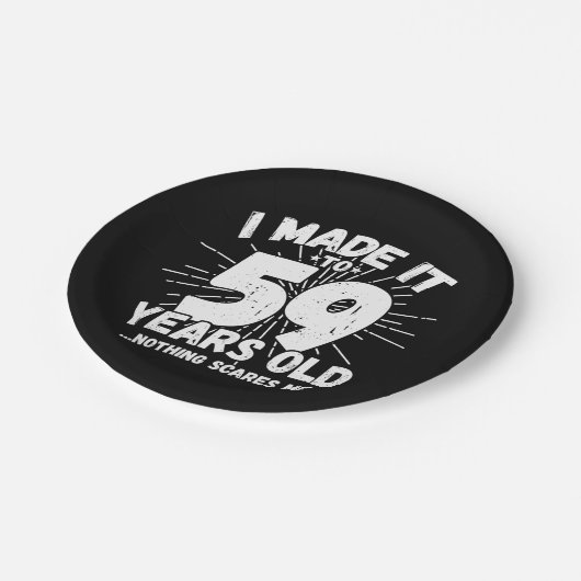 59歳皮肉ミームおもしろい59誕生日 ペーパープレート (アングル)