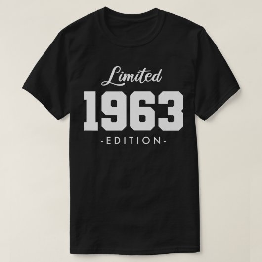 59歳1963年限定版59th Birのギフト Tシャツ (デザイン正面)