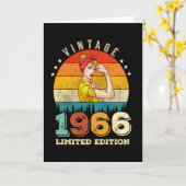 59歳1966年ヴィンテージ59誕生日女性 カード (黄色い花)