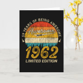 59歳、1962年、59素晴らし誕生日 カード (黄色い花)