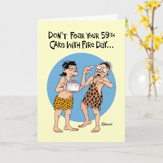 59番目の誕生日案内 カード (黄色い花)