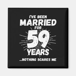 59結婚した年59おもしろい周年 マグネット