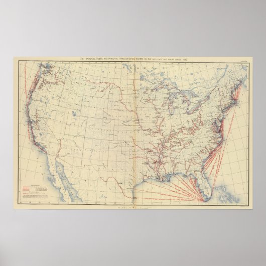 59航行可能な河川，ルート1890 ポスター (正面)