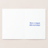 59誕生日はっきりした:「59歳!」 ゴールドフォイルカード 箔カード (内部)