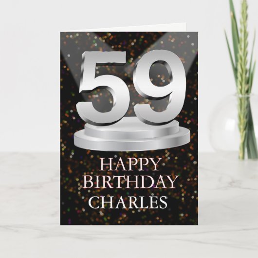 59誕生日スポットライト名刺追加 カード (正面)