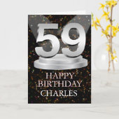 59誕生日スポットライト名刺追加 カード (黄色い花)