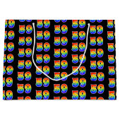 59誕生日:おもしろいレインボーイベント第59パターン ラージペーパーバッグ (正面)