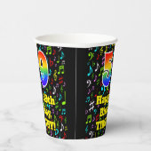 59誕生日:おもしろい音楽ノートPattern, Rainbow 59 紙コップ (右)