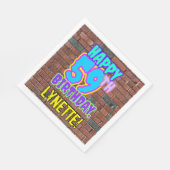 59誕生日~おもしろい、アーバングラフィティインスパイアルック スタンダードランチョンナプキン (角)