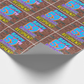 59誕生日:おもしろい、アーバングラフィティインスパイアルック ラッピングペーパー (角)