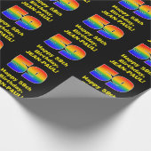 59誕生日:おもしろい、カラフルレインボーインスパイア# 59 ラッピングペーパー (角)