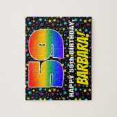59誕生日:おもしろい、カラフル星野パターン ジグソーパズル (縦)