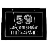 59誕生日:インスパイアアールデコの「59」と名称 ラージペーパーバッグ (裏面)