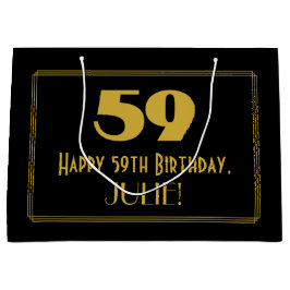 59誕生日:インスパイアアールデコの「59」と名称 ラージペーパーバッグ
