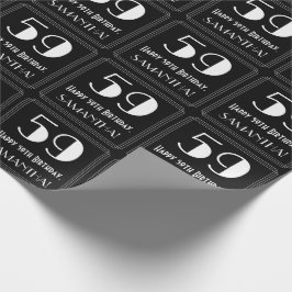 59誕生日-インスパイアアールデコ検索"59"，名前 ラッピングペーパー