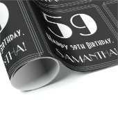59誕生日-インスパイアアールデコ検索"59",名前 ラッピングペーパー (ロールコーナー)