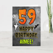 59誕生日：エリーハロウィーンテーマ+名前をカスタムする カード (正面)