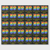 59誕生日:カラフル音楽シンボル、虹59 ラッピングペーパー (フラット)