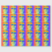 59誕生日: カラフル、おもしろいレインボーパターン# 59 ラッピングペーパー (フラット)