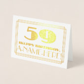 59誕生日、名前+アールデコインスパイア「59」を見る 箔カード (正面)