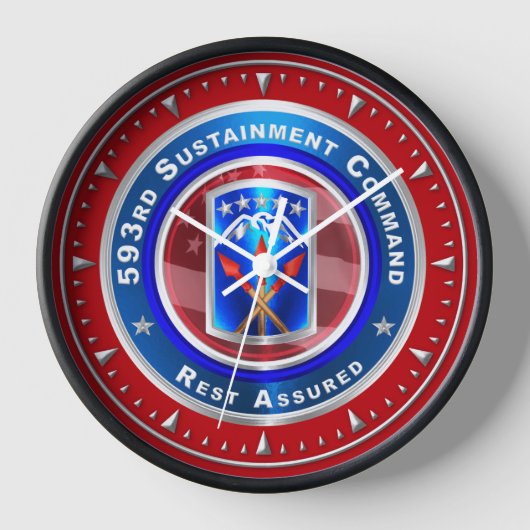 593rd Sustainmentコマンド 壁時計 (正面)
