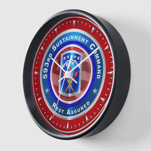 593rd Sustainmentコマンド 壁時計 (傾斜)
