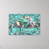 59.26" x 40.00 Stretched Canvas - Streets of NT  キャンバスプリント (正面)