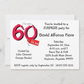 59 A第60の誕生祝いにさよならを言って下さい 招待状 (裏面)