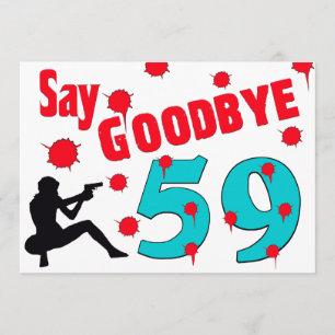 59 A第60の誕生祝いにさよならを言って下さい 招待状