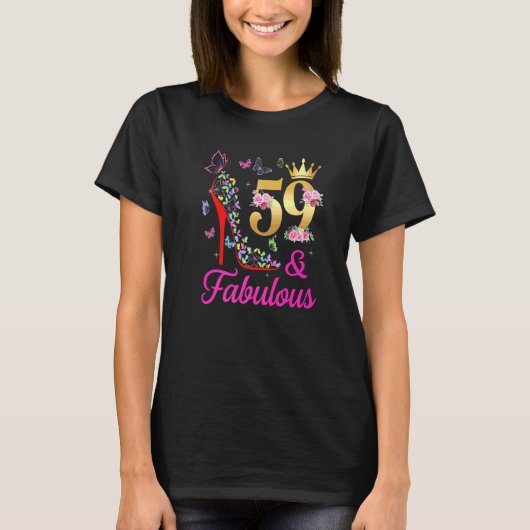 59 & Fabulous 59歳59th Bday Chairs Hi Tシャツ (正面)