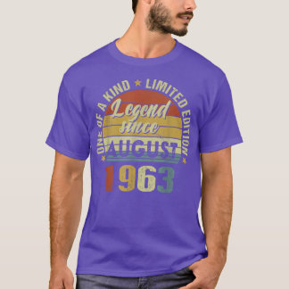 59 Years Old Gifts Legend Since August 1963th Birt Tシャツ