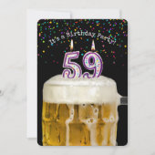 59th誕生日キャンドルパーティの招待状 招待状 (正面)