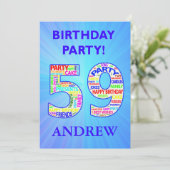 59th Birthday Partyへの招待の追加 招待状 (スタンド正面)