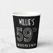 59th Birthday Party:アールデコスタイル+名前をカスタムする 紙コップ (裏面)