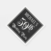 59th Birthday Party – スクリプファンシート+名前をカスタムする スタンダードランチョンナプキン (角)