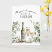 59th Wedding Anniversary Wine and Ivy カード (黄色い花)